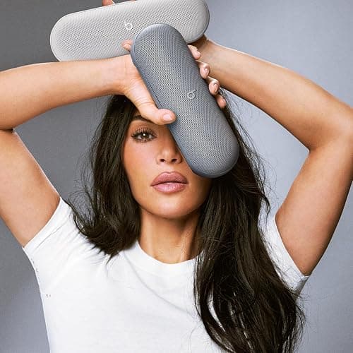 Beats Pill x Kim Kardashian - Wireless Bluetooth Speaker and Portable Charger via USB-C - Up to 24 Hours Battery Life, IP67 Water Resistant, Apple & Android Compatible, Built-in Mic – Light Gray thumbnail 5