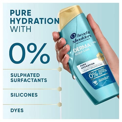 Head & Shoulders DermaXPro Pure Hydration Anti Dandruff Shampoo 300ml for Dry and Delicate Scalp & Hair, Free from Sulphated Surfactants, Silicones and Dyes, With Ceramide Complex thumbnail 6