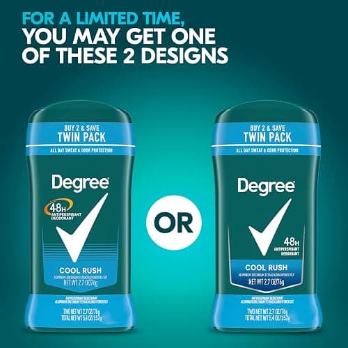 Degree Men Original Antiperspirant Deodorant Cool Rush Twin Pack 48-Hour Sweat & Odor Protection Antiperspirant For Men 2.7 oz thumbnail 3
