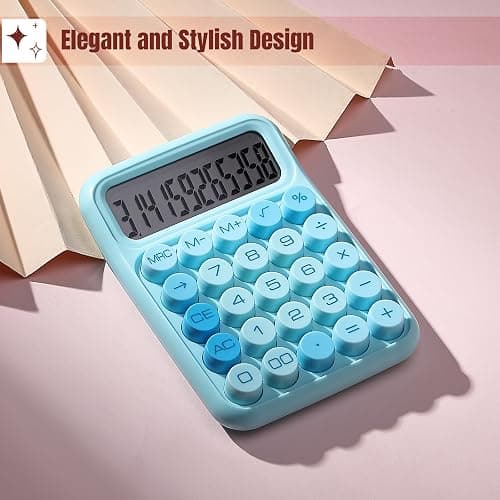 Mr. Pen- Mechanical Switch Calculator, 12 Digits, Large LCD Display, Blue Calculator Big Buttons thumbnail 4