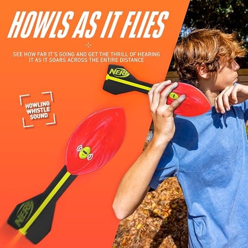 Nerf Vortex Aero Howler Foam Ball, Classic Long-Distance Football, Flight-Optimizing Tail, Whistling Sound, Indoor & Outdoor Fun, Christmas Stocking Stuffers for Kids thumbnail 4