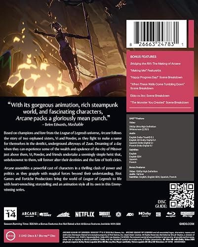 Arcane: League of Legends - Season One Limited Edition Steelbook [4K] [4K UHD] thumbnail 3