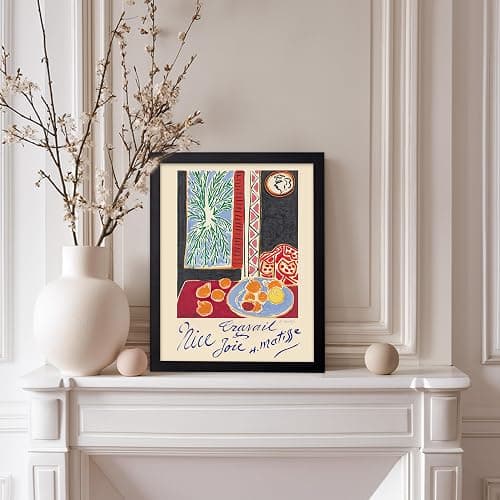 Poster Master Vintage Matisse Poster - Fauvism Print - Nice, Travail et Joie, Colorful, Fruits, Open Window - Gift for Artist, Friend - Wall Decor for Dining Room, Office, 8x10 Black Framed thumbnail 5