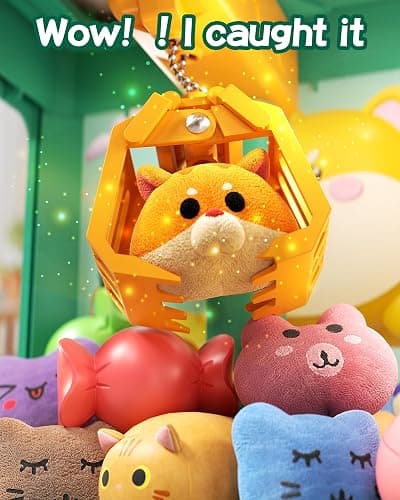 Claw Machine for Kids, Mini Vending With Game Coins & Music, Prize Dispenser Toys for Girls and Boys, Electronic Claw Game for Party Birthdays, Includes 30 Mini Toys (Doggy Green) thumbnail 3
