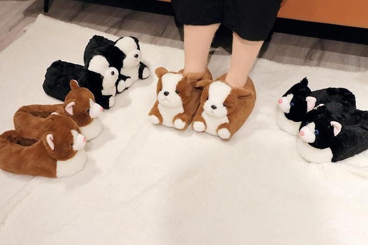 Aopuro Novelty Women Animal Slippers Cute Soft Plush House Shoes | Fluffy Warm Slippers Cartoon Gifts for Birthday Christmas thumbnail 2