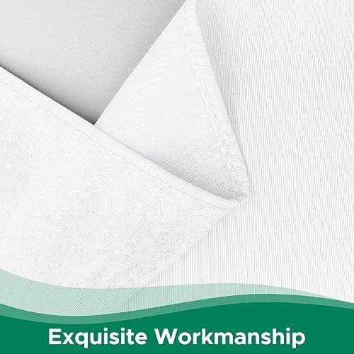Biscaynebay Wrap Around Bed Skirts for Queen Beds with Short Drop of 12", White Adjustable Elastic Dust Ruffles Easy Fit Wrinkle Resistant Silky Luxurious Fabric Machine Washable thumbnail 8