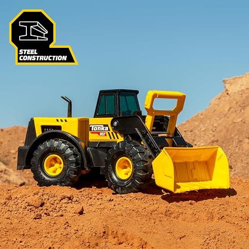 Tonka Steel Classics Front Loader - Made with Steel & Sturdy Plastic, Yellow Toy Construction Truck, Boys and Girls, Kids, Toddlers, Ages 3+ - Front Loader thumbnail 4