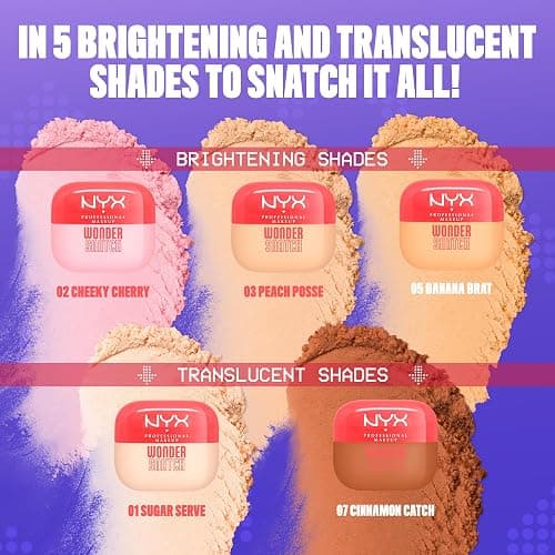 NYX Professional Makeup Wonder Snatch Powder, Lifting Loose Powder, Up to 16 HR sweat-proof & non-smudging wear, Shade: Sugar Serve (Translucent Light) thumbnail 7