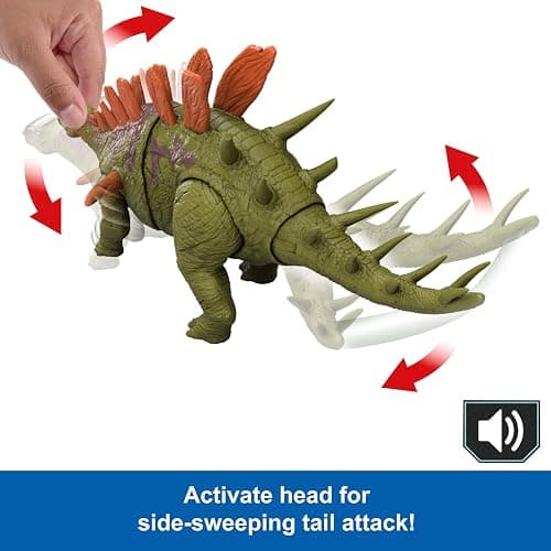 Mattel Jurassic World Dinosaur Toys with Roar Sound & Attack Action, Wild Roar Posable Figure, Physical & Connected Digital Play thumbnail 5
