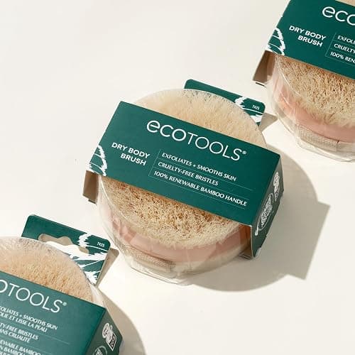 EcoTools Dry Body Brush, Cruelty-Free Bristles Exfoliate & Smooth Skin, Dry Brushing Removes Flaky Skin, May Help Improve Circulation & Tone, Eco-Friendly Skincare Tool, Vegan & Cruelty-Free, 1 Count thumbnail 6