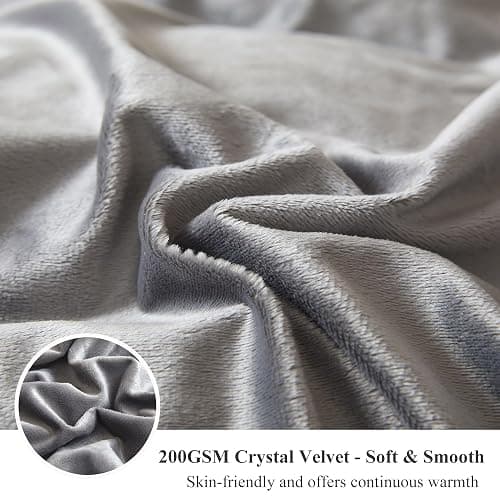 XeGe Fluffy Faux Fur Leopard Print Bed Blanket Kids Adults Couples, Plush Fuzzy Wrap Round Large Cheetah Queen Size Warm Shaggy Furry Blanket for Couch Sofa Bedroom Living Room, Grey, 90x90, Queen thumbnail 6
