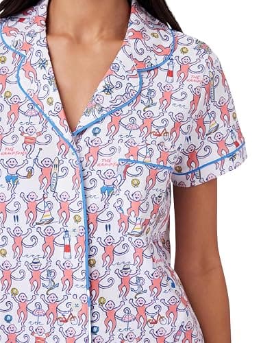 Cute Monkey Satin Pajamas thumbnail 4