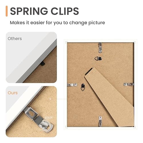 upsimples 10 Pack Picture Frames Collage Wall Decor for Mounting or Tabletop Display, Photo Gallery Frame Set for Family, Multi Sizes Including 8x10, 5x7, 4x6, White | Multi Picture Frames Collage Wall Decor, Gallery Wall Frame Set, Gift For Christmas, Mothers' day, Wedding, Dorm, Living Room thumbnail 6