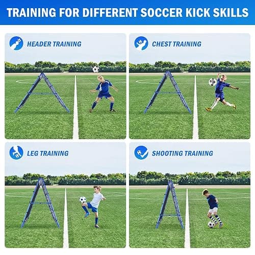 Winthai Soccer Rebounder Net, Quick-Switch Angle Dual-Sided/Dual/Three Mode Easy Setup Soccer Goal Rebounder for Control, Passing Practice, Soccer Training Gifts Aids & Equipment for Kids,Teens&Adults thumbnail 4