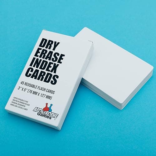 Dry Erase Index Cards – 45pcs Laminated 3x5" Cards Blank w/Box – Reusable Dry Erase Note Cards for School, Work, Housework, To Do Lists – Practical Index Card Sheets – 3 x 5-inch thumbnail 3