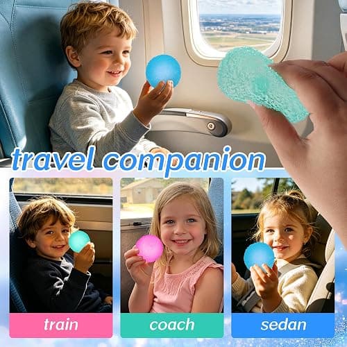 3pcs Squishy Textured Stress Balls Silky Fidget Toys for Anxiety Relief | Soft Squeeze Squishies Sensory Party Favors for Kids/Adults Hand Exercises 1.85inch thumbnail 8