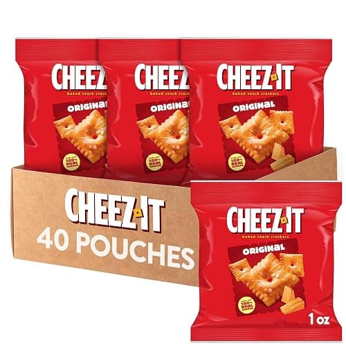Cheez-It Cheese Crackers, Baked Snack Crackers, Lunch Snacks, Original (40 Packs) - Image 1