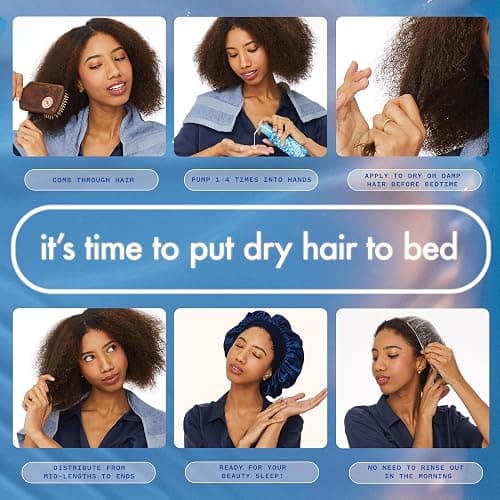amika dream routine overnight hydrating hair mask | no rinse leave-in treatment for dry hair, ultra-hydrating, with hyaluronic acid for long-lasting moisture thumbnail 8