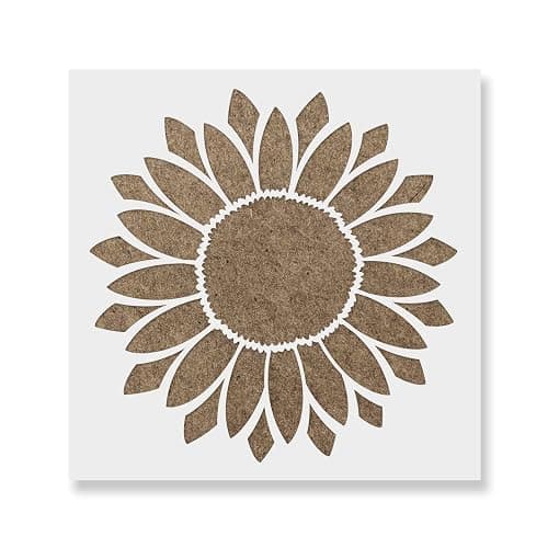 Sunflower Stencil - Sunflower Nature Stencil for Painting, Small - Image 1