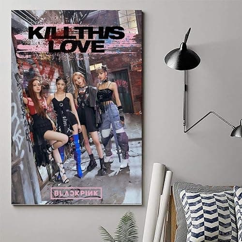 Blackp-ink Poster, Musikband, Kpop-Gruppe, Vintage-Cover-Poster für Zimmer, ästhetische Leinwand, Wandkunst, Schlafzimmerdekoration, 30 x 45 cm thumbnail 6