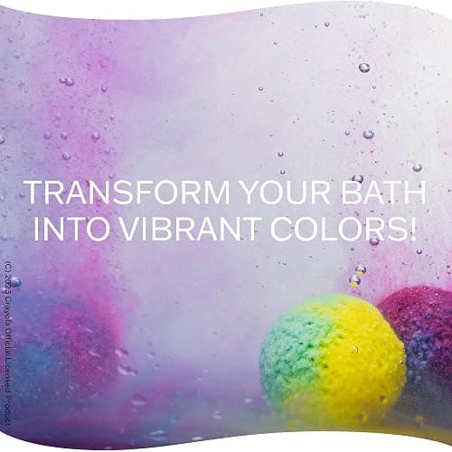 Crayola Colorful Scented Bath Bombs for Kids, Color You Bath Non-Toxic Bathbomb Fizzies for Boys Girls Holiday Stocking Stuffer, Grape Jam, Laser Lemon, Cotton Candy, & Bubble Gum Scents thumbnail 9