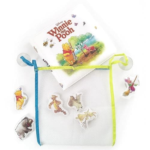 Disney Winnie The Pooh Bath Time Books - Activity Books for kids, Bath book, 6 Padded suction cups, 1 Mesh bag thumbnail 6