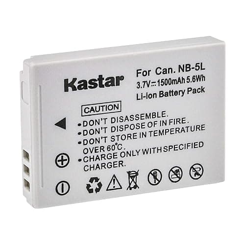 Kastar 2-Pack Battery and AC Wall Charger Replacement for Canon NB-5L, NB-5LH, 1135B001 Battery, Canon CB-2LX Charger, Digital IXUS 850, 860 Cameras thumbnail 2
