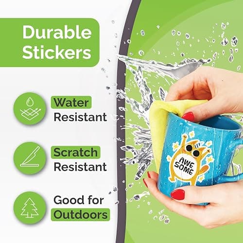 Premium Printable Vinyl Sticker Paper for Inkjet Printer - 34 Sheets Self-Adhesive Sheets Matte White Waterproof, Dries Quickly Vivid Colors, Holds Ink Well - Tear Resistant thumbnail 4