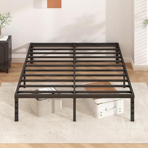 HLIPHA Metal Platform Bed Frame 14 Inch Tall,No Box Spring Needed,Full Size Bed with Heavy Duty Strong Support Slats,Easy to Assemble,Black thumbnail 5