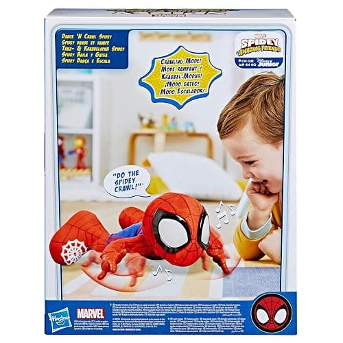 Spidey and his Amazing Friends Marvel Dance 'N Crawl Spidey, Interactive Plush Toy with 20 Phrases & Sounds, 2 Songs, Super Hero Toys for Kids 3 & Up thumbnail 12
