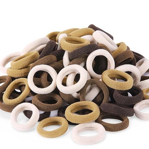 200 Pack Hair Ties BEoffer Baby Toddlers Girls Elastics Hair Bands No Damage Multicolor Colorful Small Rubber Bands Ponytail Pigtails Holders Not Harm to Hair (Brown) - Image 1