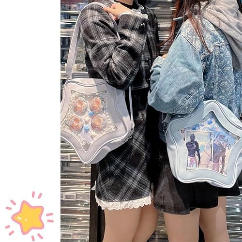 semmoi Ita Bag, Kawaii Star-Shaped Backpack – Large Capacity, Waterproof, Lightweight, Cross-body Bag (Yellow) thumbnail 2