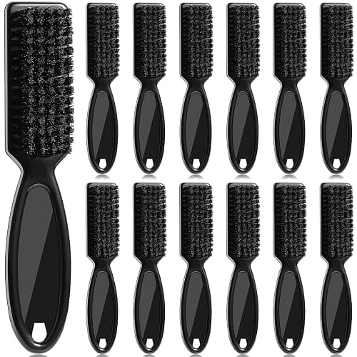 Patelai 12 Pcs Barber Clipper Brush Blade Trimmer Cleaning Brush for Fades Nail Neck Duster Manicure Salon(Black) - Image 1