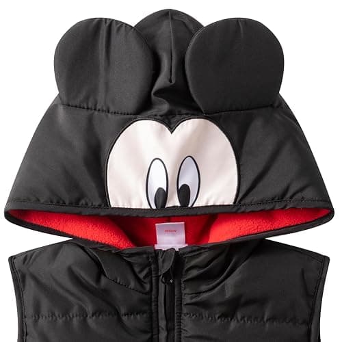 Disney Mickey Mouse and Pluto Boys Long Sleeve Shirt, Hooded Vest and Pants Set for Infant and Toddler thumbnail 3