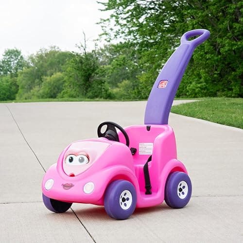 Step2 Push Around Buggy Kids Push Car, Ride On Toy, Stroller Substitute, Includes Seat Belt & Horn, Made of Durable Plastic, Max Weight 50 lbs., For Toddlers 1.5-4 Years Old, Pink thumbnail 2