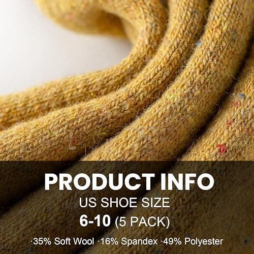 Pleneal Wool Socks for Women - Womens Wool Socks Winter Warm Cozy Knit Sock for Women Men thumbnail 4