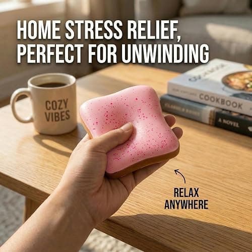Slow Rising Squishy Butter Bread Squishy, Sensory Fidget Toys for Adults & Teens ADHD Anxiety Relief, Realistic Bread Squishy with Butter Scent, Fun Party Favors & Stocking Stuffers Gift (Pink) thumbnail 6