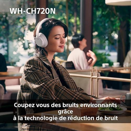 Sony WH-CH720N - Casque Bluetooth sans Fil à réduction de Bruit - Micro intégré - jusqu'à 35 Heures d'autonomie et Charge Rapide - Rose thumbnail 3