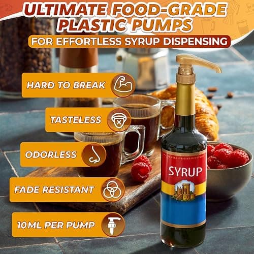 ALPENKOK 4 Pcs Coffee Syrup Pump, Compatible with Skinny, Torani, Davinci thumbnail 5