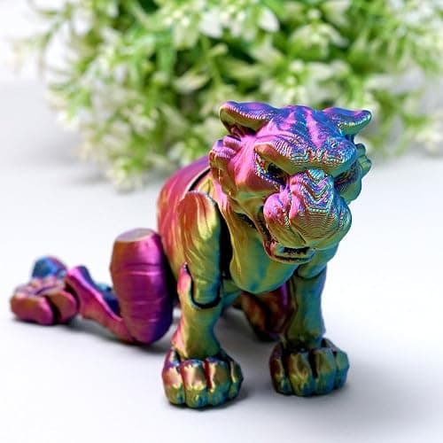 3D Printed Tiger Model,Flexible Realistic Articulated Animal Fidget Toys,Mystery Figurines Gifts for Easter,Executive Desk Funny Décor and Festival Collectible,Easter Basket Stuffers (RYB) thumbnail 4
