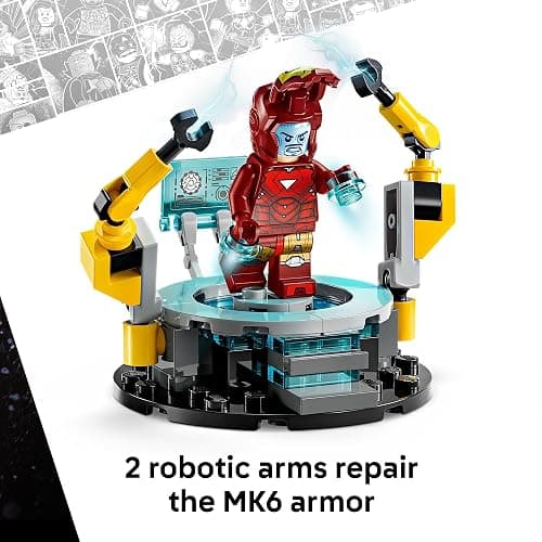 LEGO Marvel Iron Man’s Laboratory: Hall of Armor Building Toy - Marvel Superhero Toy for Kids, Boys and Girls, Ages 8+ - with Minifigures and a Mech - Gift Idea for Birthdays - 76315 thumbnail 4