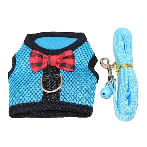 Rypet Ferret Harness and Leash - Soft Mesh Small Pet Harness with Safe Bell, No Pull Comfort Padded Vest for Guinea Pig, Hamster, Rats and Similar Small Animals thumbnail 3