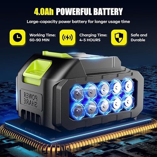 YKYI Cordless Pressure Washer, 1200 PSI Portable Handheld Power Washer | 30 Pressure Levels, Brushless Motor, 4000mAh Battery, 24FT Hose & 6-in-1 Nozzle for Car Wash, Driveway, Garden, Patio & Fence thumbnail 7
