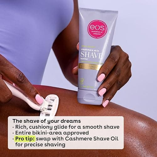 eos Cashmere Skin Collection Shave Butter- Vanilla Cashmere, Non-Foaming, Moisturizing, Prevents Razor Burn, Shave Cream for Women, eos Shave Cream, 7 fl oz thumbnail 4