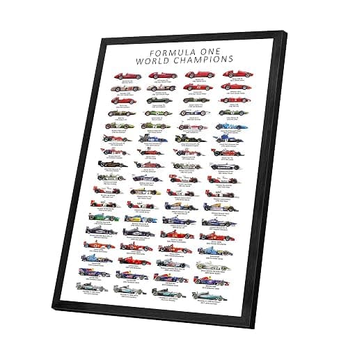 F1 Poster Track Wall Art Picture For Man Cave Room Decorated F1 Merchandise Racing Gift (Black Frame 8x10) thumbnail 4