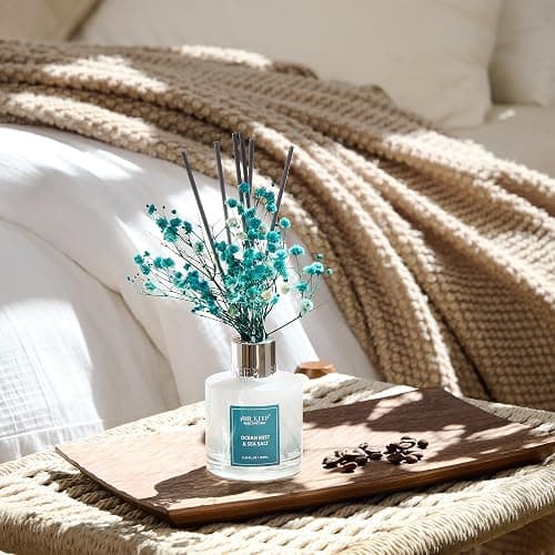 Airkeep Reed Diffuser Set,3.38 fl oz (100 ml) - Ocean Mist&Sea Salt Oil Diffusers with 8 Reed Sticks,Home Fragrance Reed Diffuser for Bathroom Shelf Decor thumbnail 7