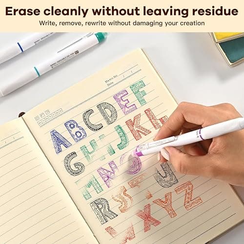 Erasable Gel Pens, 6 Colors Retractable 0.7mm Fine Point Erasable Pens Clicker + 6 Counts Refills, Assorted Color Inks, Make Mistakes Disappear for Writing Planner Drawing and Crossword Puzzles thumbnail 6