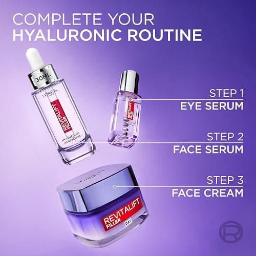L'Oréal Paris Revitalift Filler Hyaluronic Acid Serum [1.5% Pure Concentrated Micro-Epidermic Hyaluronic Acid], Dropper Serum, Intensely Hydrates & Replumps, Visibly Reduces Fine Lines & Wrinkles thumbnail 9