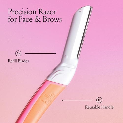 Billie - Dermaplane Starter Kit - Reusable Handle + 3 Refill Blades - Remove Facial Hair + Perfectly Shape Brows - Dermatologist-Approved - Malibu thumbnail 2