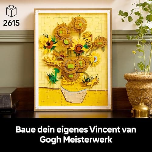 LEGO Art Vincent Van Gogh – Sonnenblumen - 3D-Blumengemälde mit beweglichen Blüten - Deko fürs Wohnzimmer oder Büro - Bausatz für Erwachsene - Kreative Geschenkidee für Männer & Frauen 31215 thumbnail 4